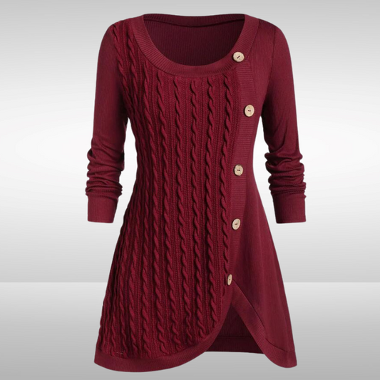 Ainsley® | Elegante Sweaterjurk Met Knopen