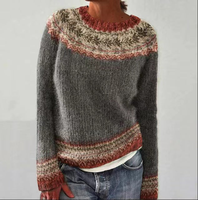 Airin® | Lässig Gemusterter Strickpullover